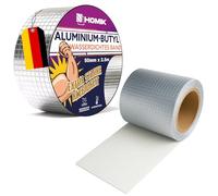 HOMIK 2x 5cm x 2.5m Bande d'étanchéité en aluminium et butyle extrêmement résistante aux UV - Étanche pour l'extérieur et l'intérieur - Ruban d'étanchéité étanche