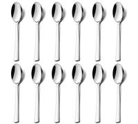 Homikit Lot de 12 cuillere à café en acier inoxydable - Petite Cuillère à dessert - Pour la maison, le restaurant, le café - Poli brillant - Passe au lave-vaisselle - 13,5 cm