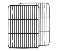 Homikit Lot de 2 grilles de refroidissement en acier inoxydable pour four, grille de refroidissement, petite grille de cuisson avec revêtement anti-adhésif pour la cuisson, le barbecue et le