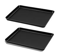 Homikit Lot de 2 plaques de cuisson en acier au carbone - Grand format - 40,5 x 30,5 x 2,5 cm