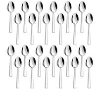 Homikit Lot de 24 cuillères à café en acier inoxydable - Cuillères à dessert - Cuillères à expresso - 13,5 cm - Petites cuillères pour la maison, le restaurant, le café, le lave-vaisselle