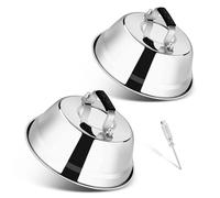 Homikit Lot de cloches à hamburger en acier inoxydable (2, 23 cm)