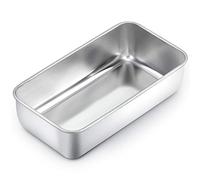 Homikit Moule à pain, rectangulaire, en acier inoxydable, 23,5 x 12,6 x 6 cm, pour pain, gâteau, toast, sain, facile à nettoyer et passe au lave-vaisselle