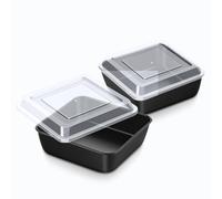 Homikit Plat à gratin avec couvercle, moule à gâteau carré en acier inoxydable avec revêtement antiadhésif noir, petit moule à brownie au four, sain et facile à nettoyer