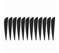 Hominas 12 pièces 3 Pouces Plume Bricolage flèche fletting Accessoires pour tir à l'arc Chasse tir (Noire)