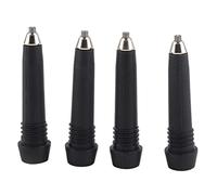 Hominas Alpenstock Tip Canne de Rechange Portable pour Randonnée Marche Trekking Noir 4 PCS
