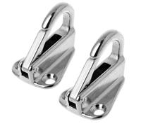 Hominas Amortisseurs D'amarrage en Acier Inoxydable, Lot De 2 Mousqueton Marine Pare Battage Accssoires Nautique pour Bateau, 43 mm × 32 mm