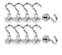 Hominas Crochets Magnétiques Extra Forts 10 Pièces 16 mm Crochet Aimant Puissant Peut Supporter 8 kg pour Cuisine Réfrigérateur Salle de Classe