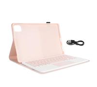 Hominas Étui pour Clavier Pad 5 Pro, Clavier Amovible sans Fil Bluetooth Ultra Fin avec Support pour pavé Tactile pour Les Voyages d'affaires, Usage Domestique, matériau ABS TPU 11 Pouces (Rose)
