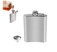 Hominas Flasque de Whisky 8 oz/220 ml Flasque a Alcool Portable en Acier Inoxydable avec Petit Entonnoir pour Randonnée Escalade Camping Voyage