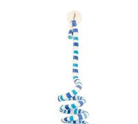 Hominas Hanging Door Cat Ball Toys Interactive Plush Suction Cup Fixation Fun Relieve Boredom Soft Play Toy with Bell for Indoor Cats Durable PVC Polyester Material 6cm Ball 70 180 (Bleue)