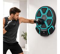 Hominas Machine de boxe musicale pour adulte avec gants de boxe, sans | Machine de boxe avec musique, 8 points de frappe, 9 modes, lumière LED, Bluetooth, 3 heures d'autonomie