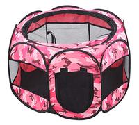 Hominas Parc pour Animaux Pliable et Portable - Enclos d'exercice en pour Chiens et Chats - Tente-Maison et Aire de Jeu pour Usage intérieur et extérieur - Motif Camouflage (XBD95 Couleur Camouflage
