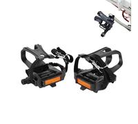 Hominas Pédales de Vélo avec Clips et Sangles 1 Paire de Cages D'orteils pour Vélo en Nylon Antidérapantes pour Accessoires de Vélos Fixie, Montagne et Route
