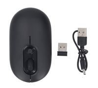 Hominas Souris sans Fil BT 2,4 GHz Portable légère Ergonomique Silencieux réglable DPI avec USB pour Ordinateur Portable PC Ordinateur de Bureau Travail Voyage ABS Noir (Noire)