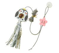 Hominas String Cat Toy Hanging Door Feather Toy Elastic Retractable Cat Attractive Teaser Toy with Catmint Ball Soft Safe Material Adjustable Hook for Indoor Play Exercise (Petit Pingouin)