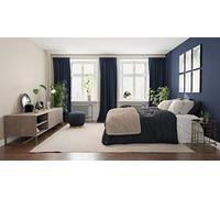 Homing blickdichter Verdunklungsvorhang Uni Gardine Vorhang Wohnzimmer Schlafzimmer Kinderzimmer Dekostoff, Blau, 1 Stück, H x B: 245 cm x 140 cm, 5491-46, 245 x 140 cm