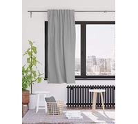 Homing blickdichter Verdunklungsvorhang Uni GardineVorhang Wohnzimmer Schlafzimmer Kinderzimmer Dekostoff, Beige, 1 Stück, H x B: 175 cm x 140 cm, 5492-07