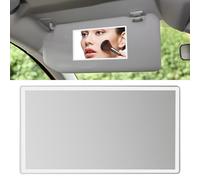 Homirty Miroir de Maquillage pour Pare-Soleil, Miroir Pare Soleil de Voiture Miroir de Courtoisie Voiture, Miroir Décoratif Pare-Soleil en Acier Inoxydable Miroirr Cosmétique Intérieur (Rectangulaire)