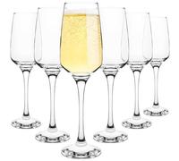 Homiu Florence Collection Florence Lot de 6 flûtes à champagne décoratives Passe au lave-vaisselle 230 ml