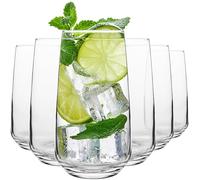 Homiu Lot de 6 verres hauts Florence 480 ml parfaits pour l'eau, jus, spiritueux ou cocktails