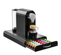 Homiu Support de rangement pour 60 dosettes de café Nespresso OriginalLine avec tiroir coulissant, organiseur de tiroir antidérapant pour machine à café, rangement de cuisine