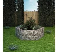 homiuse 160x140x50 CM Cloture Jardin Exterieur Mur en Gabion JardinièRe Clã´Tures Dã©Coratives Claustra Exterieur Decoration Jardin Pratique Facile à Assembler Convient pour Le Jardin Un Hexagone