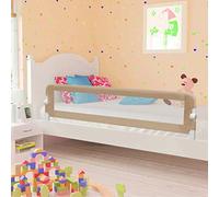 homiuse Barrière de Lit 180x42cm Enfant Protection de Lit pour Tout-Petit Safety 1st Bariere de Securité Bébé Lit Accessoire de Chambre Facile à Installer Pliable Polyester Taupe