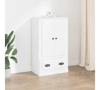 homiuse Buffet en bois - Meuble d'appoint multifonction pour salon, chambre à coucher, bureau ou couloir - Design minimaliste - Blanc - 60 x 35,5 x 103,5 cm