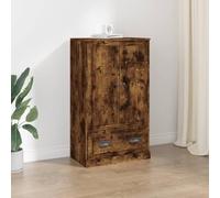 homiuse Buffet en bois - Meuble d'appoint multifonction pour salon, chambre à coucher, bureau ou couloir - Design minimaliste - Chêne fumé - 60 x 35,5 x 103,5 cm