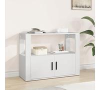 homiuse Buffet en bois - Meuble multifonction pour salon, chambre à coucher, bureau ou couloir - Design minimaliste - Blanc - 80 x 30 x 60 cm