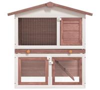 HOMIUSE Clapier à lapins 3 portes - Accessoires pour cochon d'Inde - Cage à lapin - Cage à lapin - Cage à lapin - Cage à lapin - Cage à lapin - Cage en bois - Pour cochon d'Inde - Résistant à l'hiver