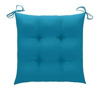 homiuse Coussins de Chaise 4 Pcs Bleu Clair 40x40x7 cm Tissu Coussin de Siège Design Universel Coussin d'assise Coussins de Palette Jardin Terrasse Tonnelle Maison Restaurant Chambre Bureau