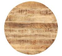 homiuse Dessus De Table Bois De Manguier Solide Rond 80x1,6 CM Plateau De Table Salle a Manger Industrielle Parfait Pour Renouveler Vos Tables De Salle à Manger Tables Basses Classique Brun Clair