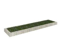 homiuse Lit SuréLevé à Gabion 400x100x20 CM Jardin Exterieur Mur en Gabion JardinièRe Claustra Exterieur Decoration Jardin pour Les Zones Commerciales Et RéSidentielles Pratique Et Beau Argenté