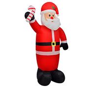 homiuse Père Noël gonflable 120 cm Décoration de Noël d'extérieur Père Noël gonflable Décoration de Noël Père Noël gonflable 4 LED intégrées Chapeau et écharpe