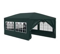 HOMIUSE Tente de réception - Vert - Tonnelle pliante - Tonnelle de barbecue - Stand de vente - Tonnelle de jardin - Tente de fête - Grande tente à bière - Tente pliante - Pavillon pliable - Barbecue