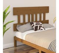 homiuse Tête de lit en bois - Accessoire de lit - Pour cadre de lit - Panneau mural - Meuble de chambre à coucher - Design élégant - Marron miel - 203,5 x 3 x 81 cm