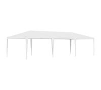 HOMIUSE Tonnelle pliante 4 x 9 m - Tonnelle de barbecue - Stand de vente - Tonnelle de jardin - Tente de fête - Grande tente de bière - Tente pliante - Pavillon pliable - Barbecue - Blanc