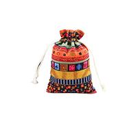 HOMIXES 50Pcs Style Ethnique Pochette à Bijoux en Jute Sac Cadeau à Cordon Coulissant Faveur Pochettes De Mariage Partie De Fête Cadeau Sacs Pochette en Tissu en Lin Organiseur