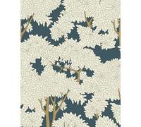 HomKihapai Papier peint à décoller et à coller, papier peint jungle, papier peint imperméable pour salle de bain, papier peint à coller (bleu paon, 45 cm x 2 m)