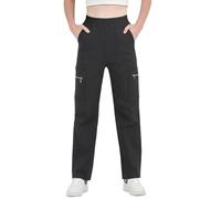 HomKuch Femmes Cargo Pantalons Pantalon de Travail à la Mode Loose Fit avec Poches à Fermeture éclaire