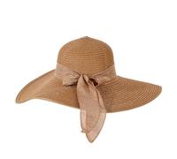 HomKuch Femmes Grand Arc Chapeau de Paille Grand Cap de Plage Pliant Chapeau de Soleil