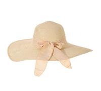 HomKuch Femmes Grand Arc Chapeau de Paille Grand Cap de Plage Pliant Chapeau de Soleil