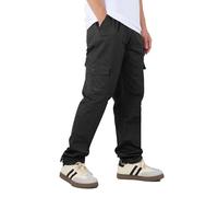 HomKuch Pantalon de Travail de Cargo Respirant pour Hommes Pantalon de Taille élastique en Coton Confortable