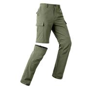 HomKuch Pantalons de randonnée pour Hommes Pantalon de Marche Stretch Sec Rapide Convertible en Shorts Pantalon Cargo léger