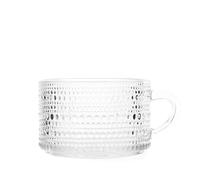 HOMLA Barrel Tasse à thé transparente de style vintage Tasse fonctionnelle aux motifs élégants 0,35 l