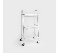 HOMLA CARINN Étagère mobile en métal blanc 38x42x73cm