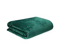 HOMLA Couverture Polaire Rouge Moelleuse et Chaude - pour canapé et lit - Facile d'entretien - 150 x 200 cm - Vert