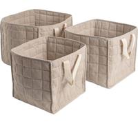 HOMLA ERSEN panier de rangement en coton 3 el. 33x33x30 cm / 30x30x28 cm / 27x27x26 cm